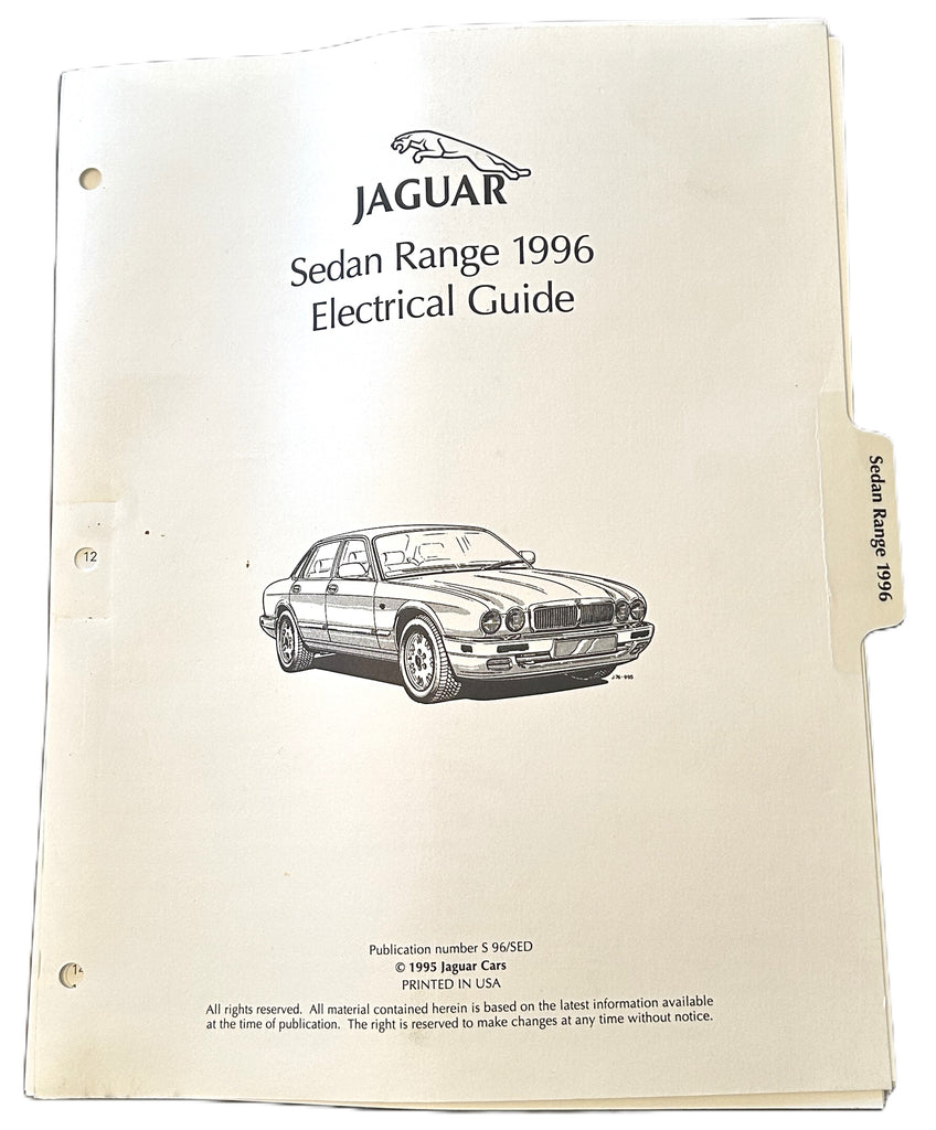 NOS ORIGINAL 1996 JAGUAR XJ ELECTRICAL GUIDE - WIRING SCHEMATIC S96/SED