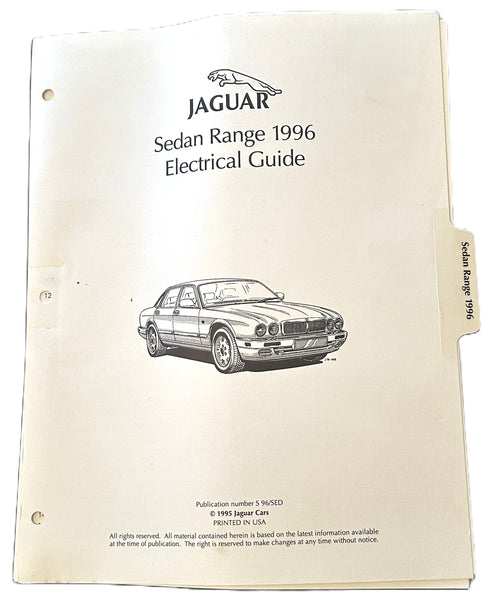 NOS ORIGINAL 1996 JAGUAR XJ ELECTRICAL GUIDE - WIRING SCHEMATIC S96/SED