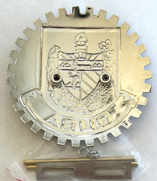 CUBA COAT OF ARMS CREST AUTOMOBILE GRILLE BADGE EMBLEM