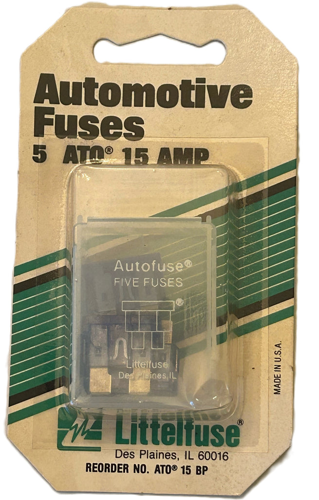 LITTELFUSE AUTOMOBILE 15AMP FUSE KIT (FIVE FUSES) ATO15BP