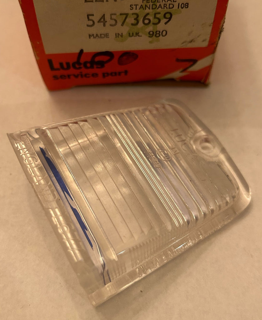 NOS LUCAS FRONT SIDE MARKER LENS CLEAR 54573659 L677 MGB GT6 SPITFIRE