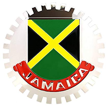 JAMAICA FLAG GRILLE BADGE EMBLEM FOR CARS TRUCKS