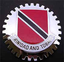 TRINIDAD AND TOBAGO FLAG CAR BADGE EMBLEM