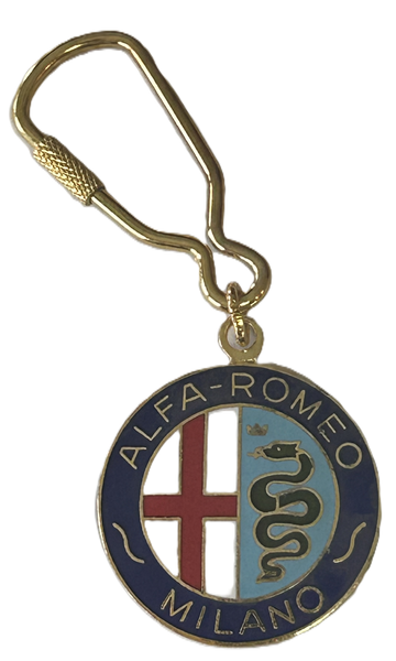 Alfa Romeo Keychain Metal with Gold Fastener