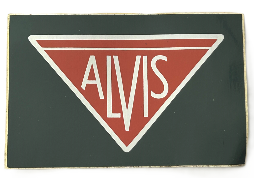 NOS ALVIS DECAL 4 1/4" X 2 3/4"