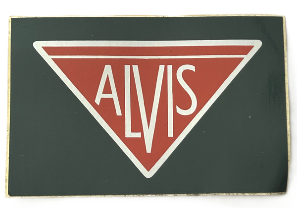 NOS ALVIS DECAL 4 1/4" X 2 3/4"