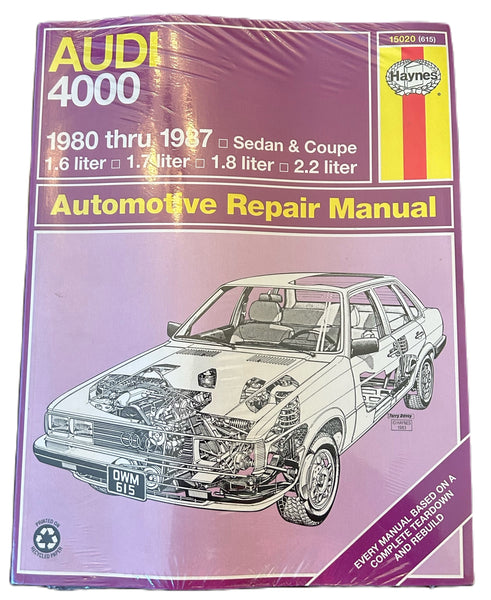 HAYNES NOS WORKSHOP MANUAL 15020 AUDI 4000 1980-1987