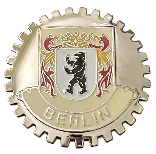 BERLIN GERMANY AUTOMOBILE GRILLE BADGE - COAT OF ARMS- CREST