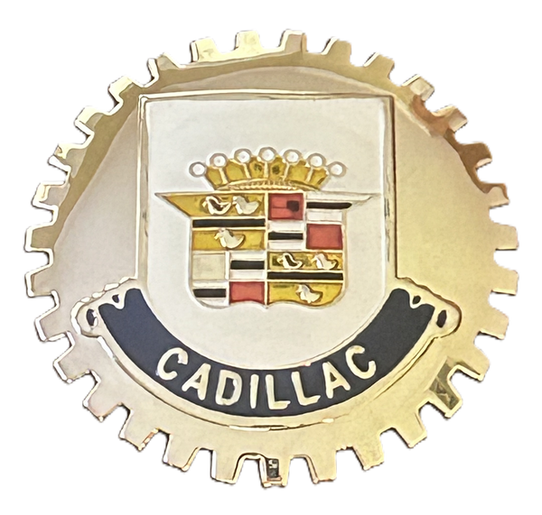 VINTAGE CADILLAC AUTOMOBILE GRILLE BADGE EMBLEM