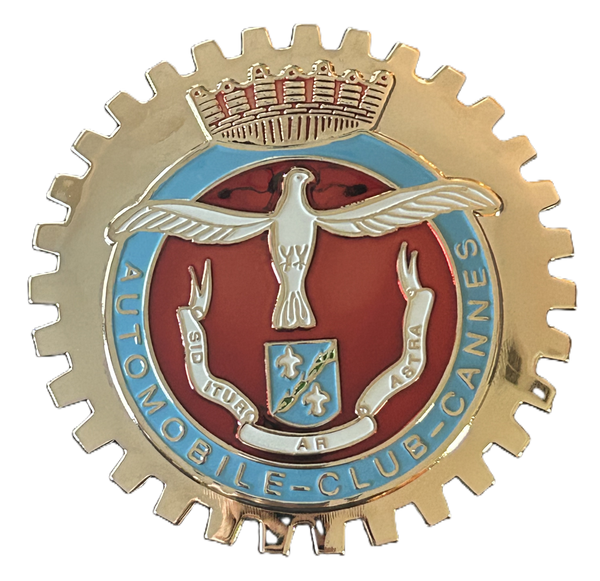 CANNES FRANCE AUTOMOBILE CLUB CAR GRILLE BADGE