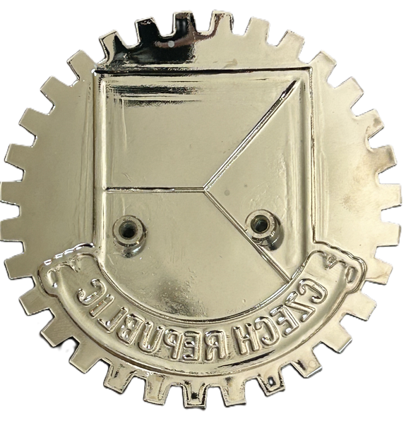 CZECH REPUBLIC FLAG AUTOMOBILE GRILLE BADGE