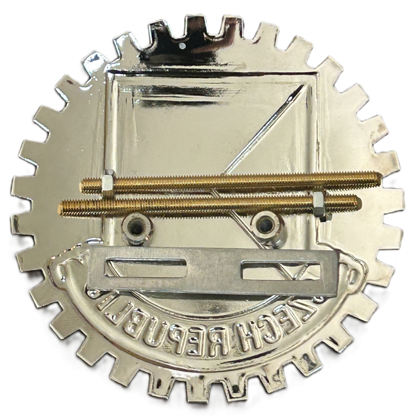 CZECH REPUBLIC FLAG AUTOMOBILE GRILLE BADGE