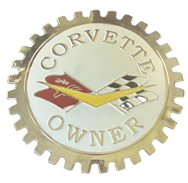 CHEVROLET CORVETTE OWNER AUTOMOBILE GRILLE BADGE EMBLEM
