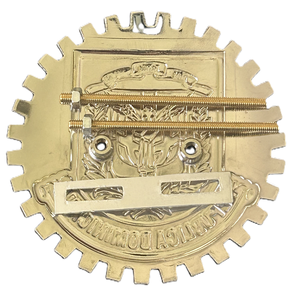 DOMINICAN REPUBLIC COAT OF ARMS CREST AUTOMOBILE GRILLE BADGE EMBLEM