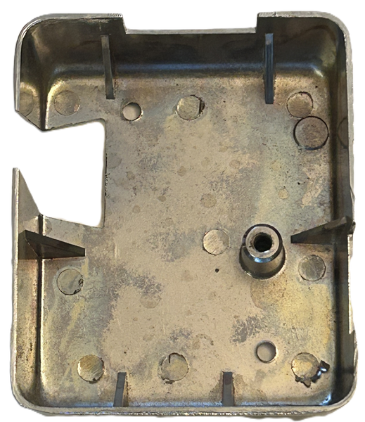 CHROME COVER FOR LH DOOR LOCK MGTC MGTD MGTF MOSS 401-150 USED