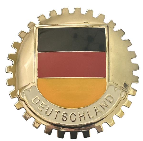 DEUTSCHLAND FLAG (GERMAN FLAG) AUTOMOBILE GRILLE BADGE EMBLEM