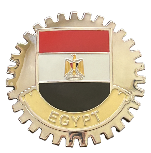 EGYPTIAN FLAG AUTOMOBILE GRILLE BADGE EMBLEM