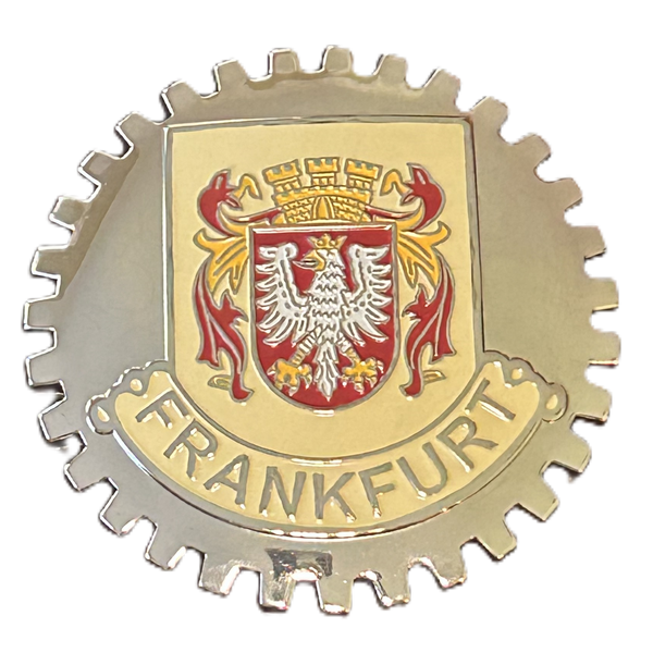 FRANKFURT GERMANY COAT OF ARMS CAR GRILLE BADGE EMBLEM