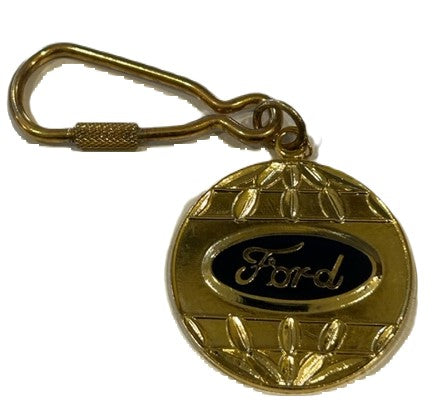 Ford Keychain Metal with Gold Fastener