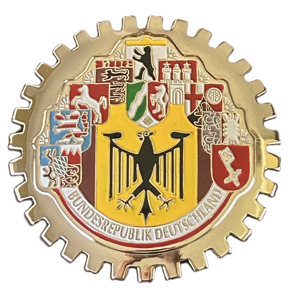 GERMAN TEN CITIES COAT OF ARMS AUTOMOBILE GRILLE BADGE EMBLEM