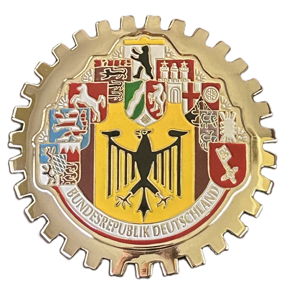 GERMAN TEN CITIES COAT OF ARMS AUTOMOBILE GRILLE BADGE EMBLEM