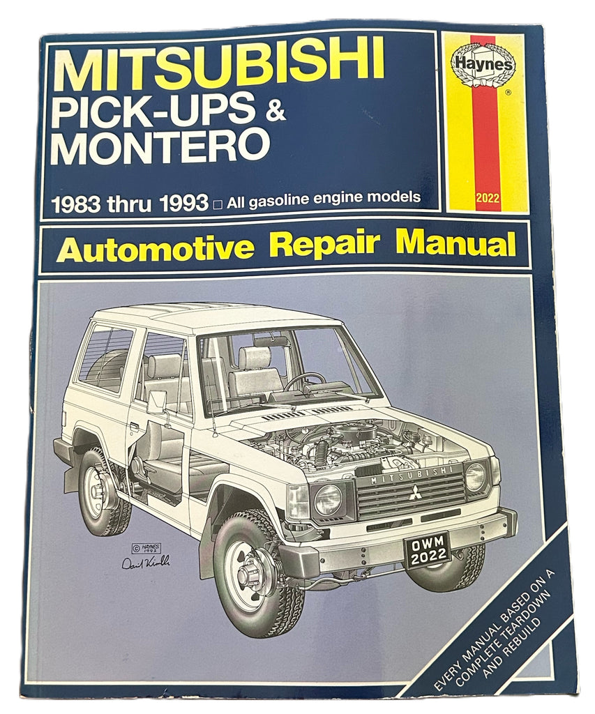 HAYNES WORKSHOP MANUAL 2022 MITSUBISHI PICKUPS MONTERO 1983-1993