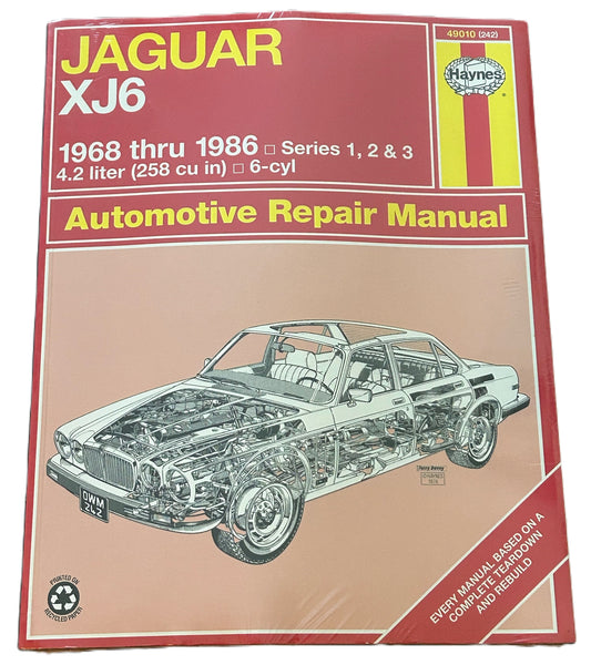 HAYNES NOS WORKSHOP MANUAL 49010 JAGUAR XJ6 1968-1986