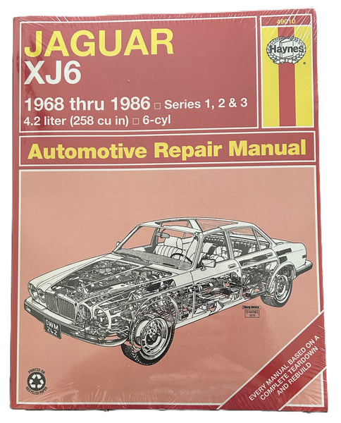 HAYNES WORKSHOP MANUAL 49010 JAGUAR XJ6 1968-1986 SERIES 1 2 AND 3