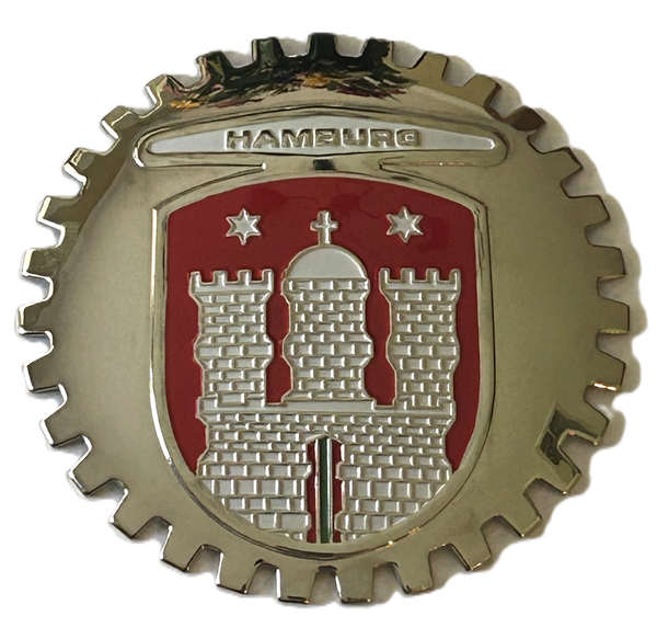 HAMBURG GERMANY AUTOMOBILE GRILLE BADGE EMBLEM