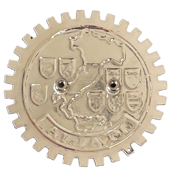 ITALIAN ITALIA CREST CAR GRILLE BADGE - ITALY COAT OF ARMS BADGE