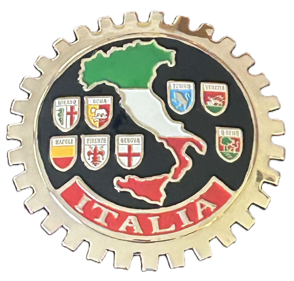 ITALIAN ITALIA CREST CAR GRILLE BADGE - ITALY COAT OF ARMS BADGE