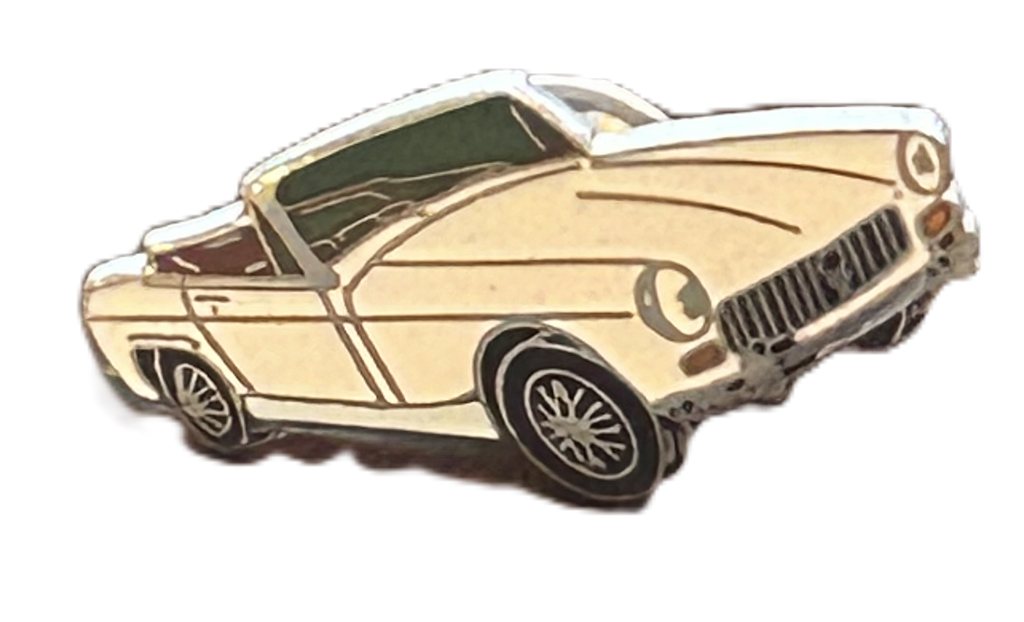 MG MIDGET WHITE LAPEL PIN ENAMEL / HAT JACKET PIN