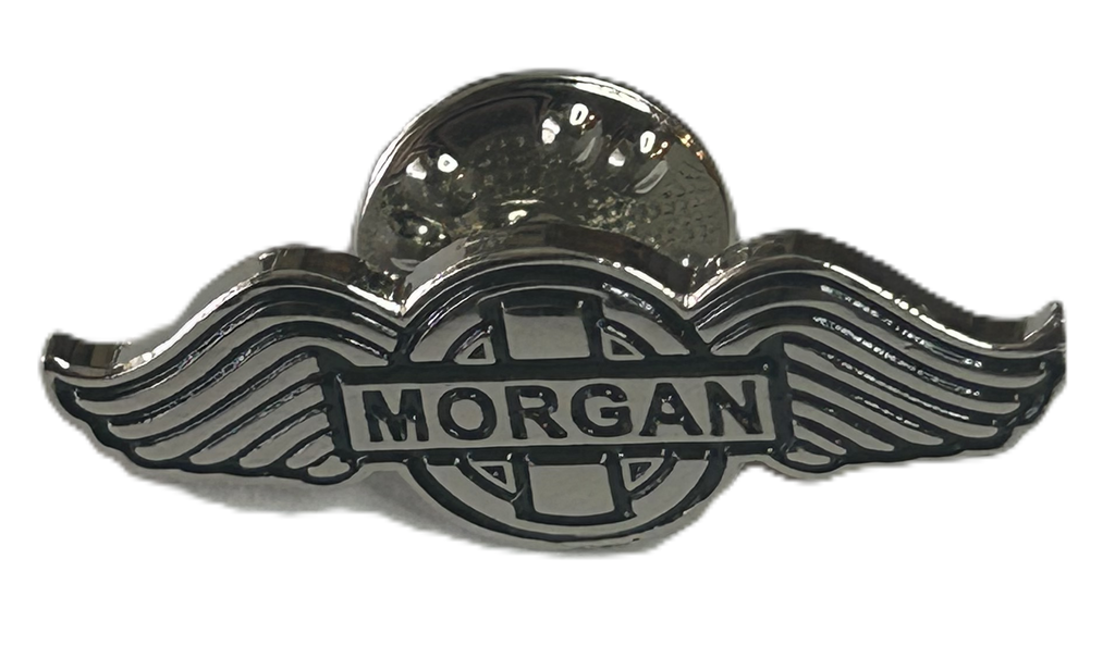 MORGAN SILVER/BLACK LAPEL PIN ENAMEL / HAT JACKET PIN