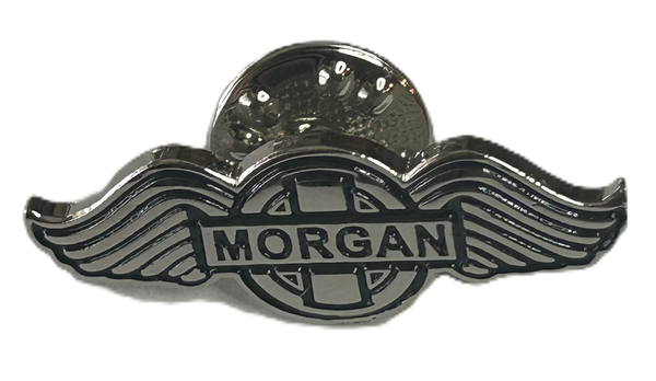 MORGAN SILVER/BLACK LAPEL PIN ENAMEL / HAT JACKET PIN