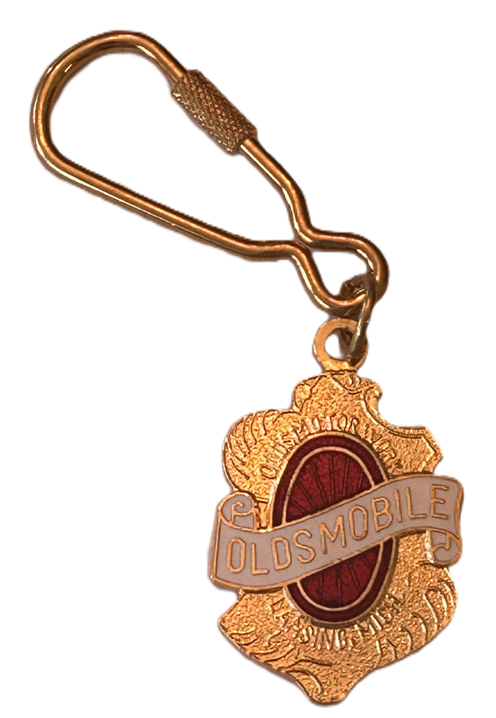 Oldsmobile Keychain Metal with Gold Fastener