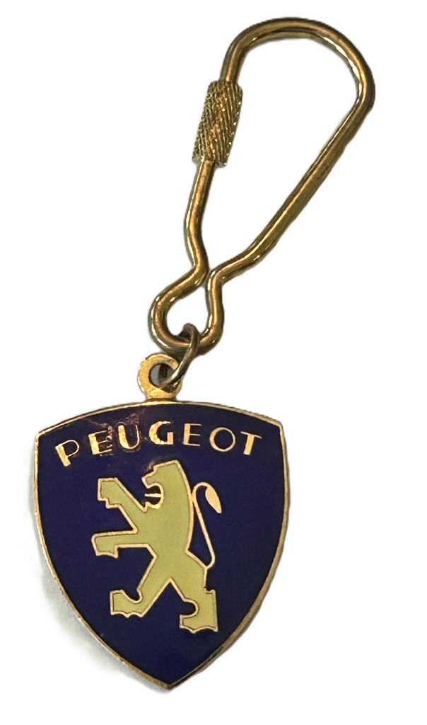 Peugeot Keychain Metal with Gold Fastener