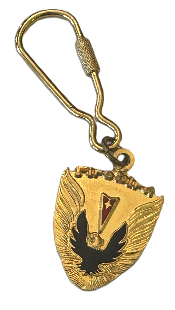 Pontiac Firebird Keychain Metal with Gold Fastener