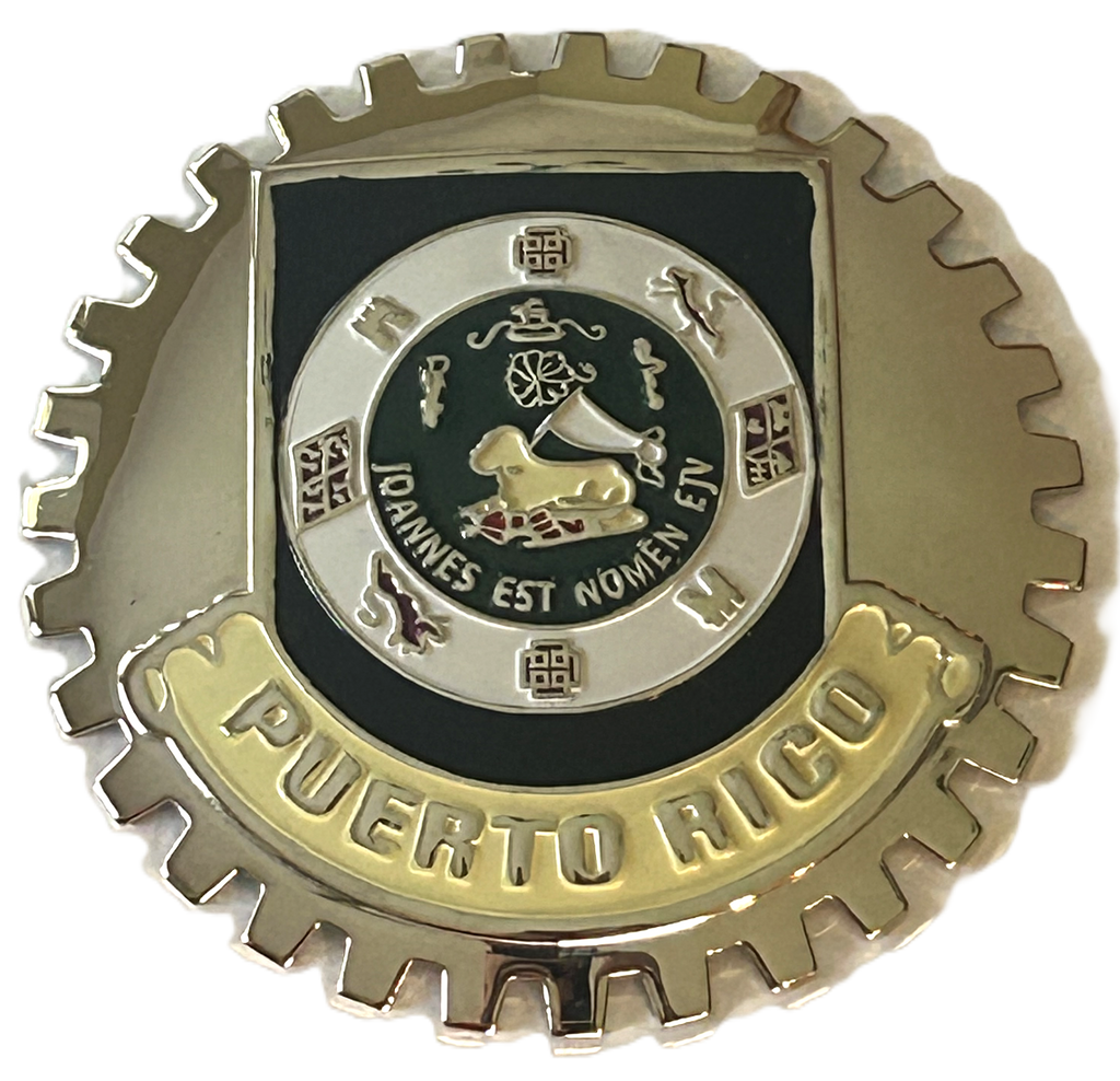 PUERTO RICO CREST CAR GRILLE BADGE EMBLEM -