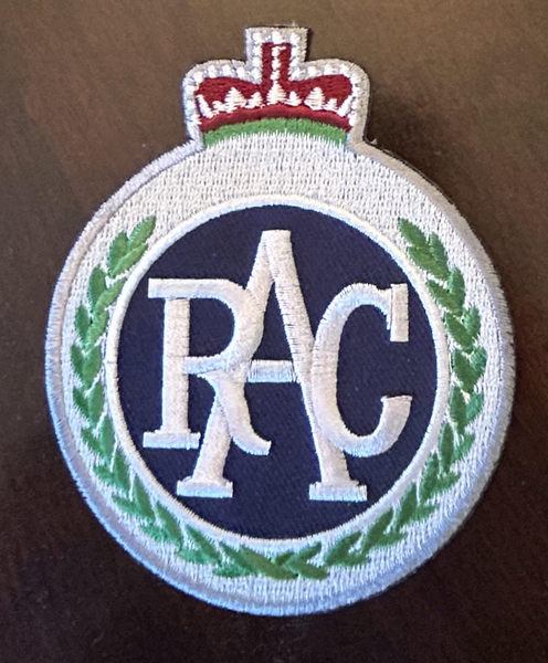 RAC Embroidered Patch for Cap or Jacket (Royal Auto Club) approximately 3 inches