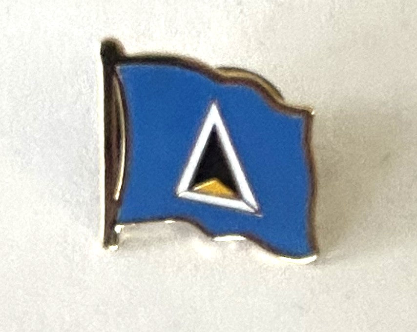 ST LUCIA FLAG LAPEL PIN ENAMEL