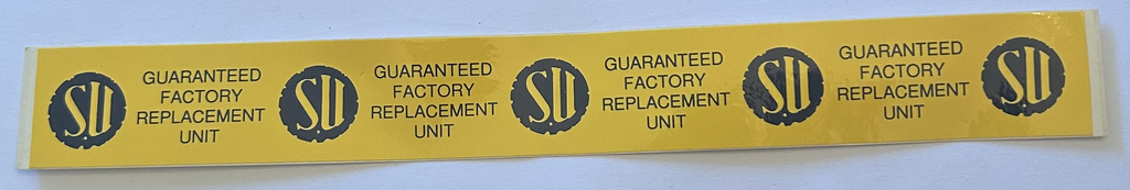 SU FUEL PUMP DECAL YELLOW SEALING TAPE 408-445 MGB MGC AUSTIN HEALEY 3000