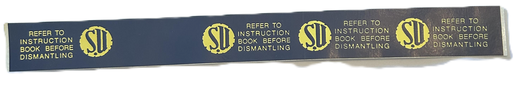 SU FUEL PUMP DECAL 9.5 inches x 1.0 inch for MG, Jaguar, Mini