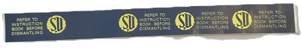 SU FUEL PUMP DECAL 9.5 inches x 1.0 inch for MG, Jaguar, Mini