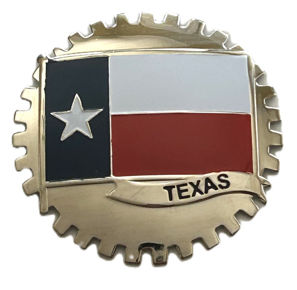 TEXAS STATE FLAG CAR GRILLE BADGE EMBLEM