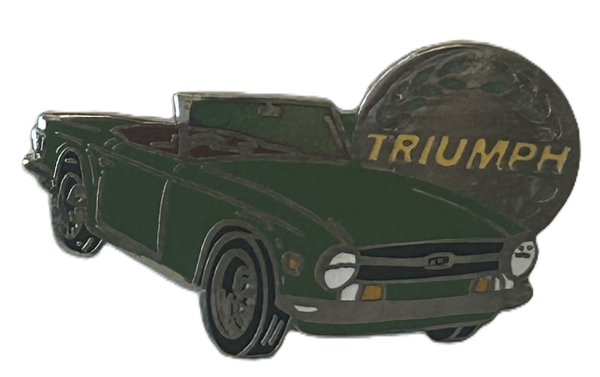 TRIUMPH TR6 GREEN LAPEL PIN ENAMEL / HAT JACKET PIN