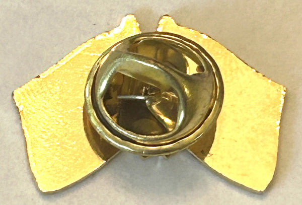 AMERICAN UNITED KINGDOM FLAG LAPEL PIN ENAMEL - USA / UNITED KINDOM