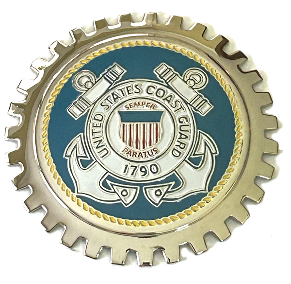 UNITED STATES COAST GUARD AUTOMOBILE GRILLE BADGE EMBLEM MILITARY