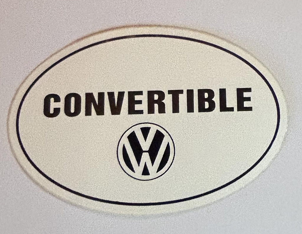 VW Convertible Decal