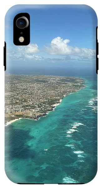 Aerial View of Caribbean Island Ocean - Phone Case