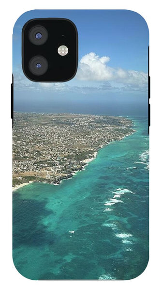 Aerial View of Caribbean Island Ocean - Phone Case